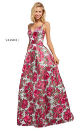 Sherri Hill 52627 Ivory Print