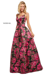 Sherri Hill 52627 Black Print
