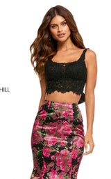 Sherri Hill 52628 Black Print