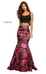 Sherri Hill 52628 Black Print