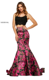 Sherri Hill 52628 Black Print
