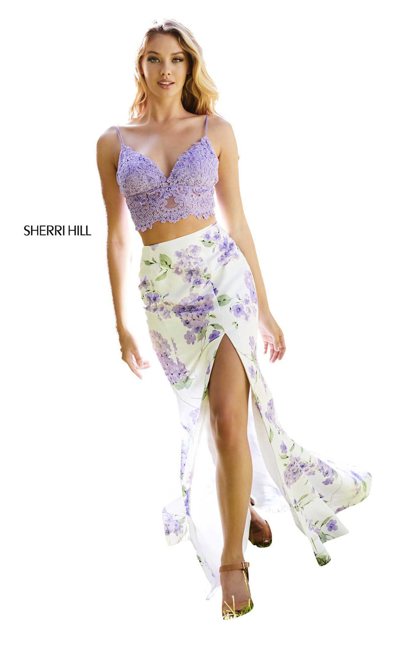 Sherri Hill 52635 Lilac/Ivory