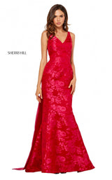 Sherri Hill 52637 Red Print