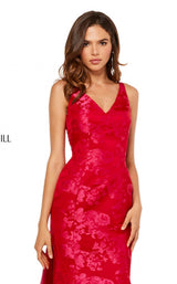 Sherri Hill 52637 Red Print