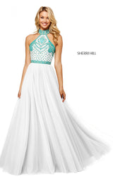 Sherri Hill 52662 Ivory-Aqua