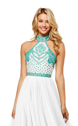 Sherri Hill 52662 Ivory-Aqua