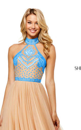 Sherri Hill 52662 Nude-Blue