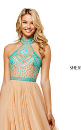 Sherri Hill 52662 Nude/Aqua