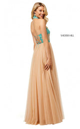 Sherri Hill 52662 Nude/Aqua
