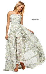 Sherri Hill 52665 Ivory Multi