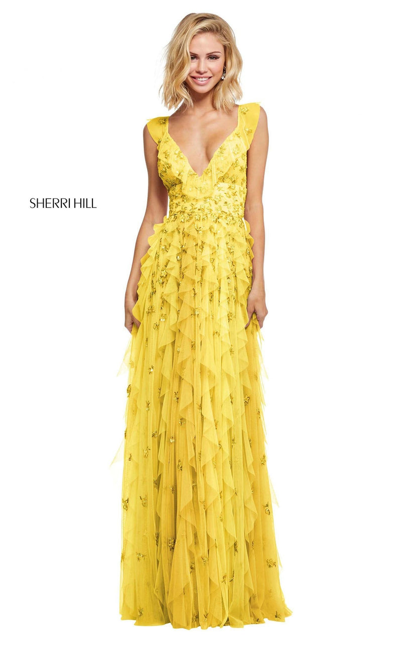 Sherri Hill 52668CL Yellow