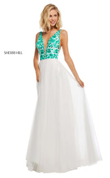 Sherri Hill 52672 Ivory-Aqua