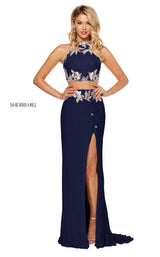 Sherri Hill 52682 Navy-Blush
