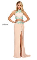 Sherri Hill 52682 Nude/Aqua