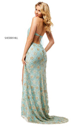 Sherri Hill 52683 Light-Blue-Gold