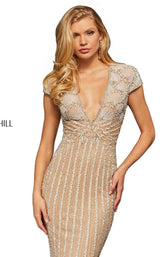 Sherri Hill 52685 Nude/Silver