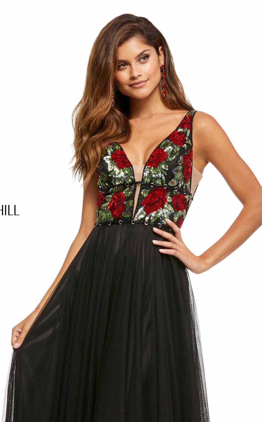 Sherri Hill 52714 Black/Red