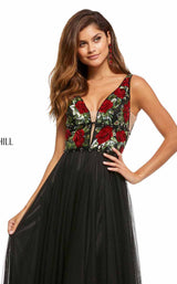 Sherri Hill 52714 Black/Red