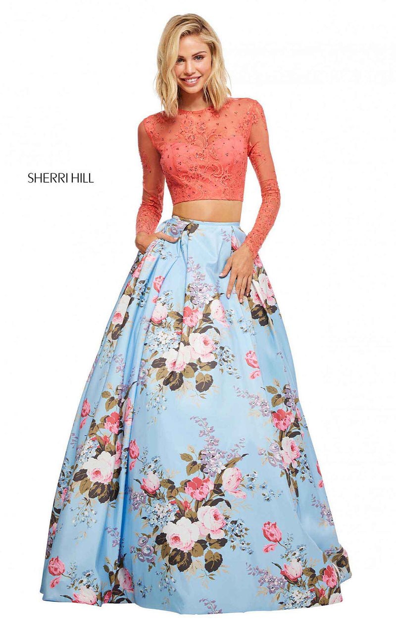 Sherri Hill 52717 Coral-Blue-Print