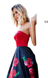 Sherri Hill 52722 Black-Red-Print