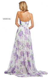 Sherri Hill 52727 Ivory-Lilac-Print