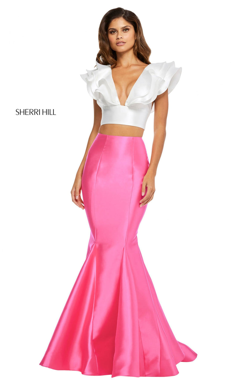 Sherri Hill 52747 Ivory/Pink
