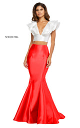 Sherri Hill 52747 Ivory/Red