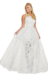 Sherri Hill 52758 Ivory/Silver