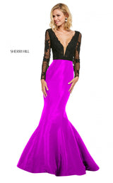 Sherri Hill 52766 Black/Fuchsia