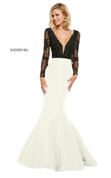 Sherri Hill 52766 Black/Ivory