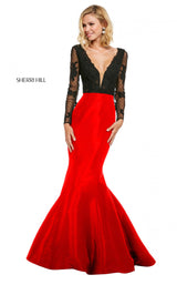 Sherri Hill 52766 Black/Red