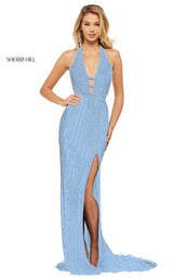 Sherri Hill 52807 Light Blue/Silver