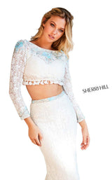 Sherri Hill 52809 Ivory-Aqua