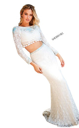Sherri Hill 52809 Ivory-Aqua