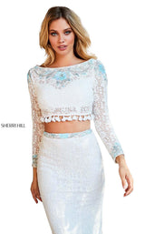 Sherri Hill 52809 Ivory-Aqua
