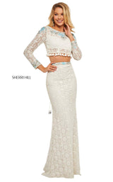 Sherri Hill 52809 Ivory-Aqua