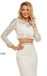 Sherri Hill 52809 Ivory-Aqua