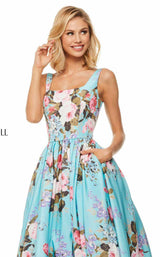 Sherri Hill 52814 Aqua-Print