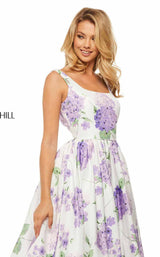 Sherri Hill 52815 Ivory-Lilac-Print