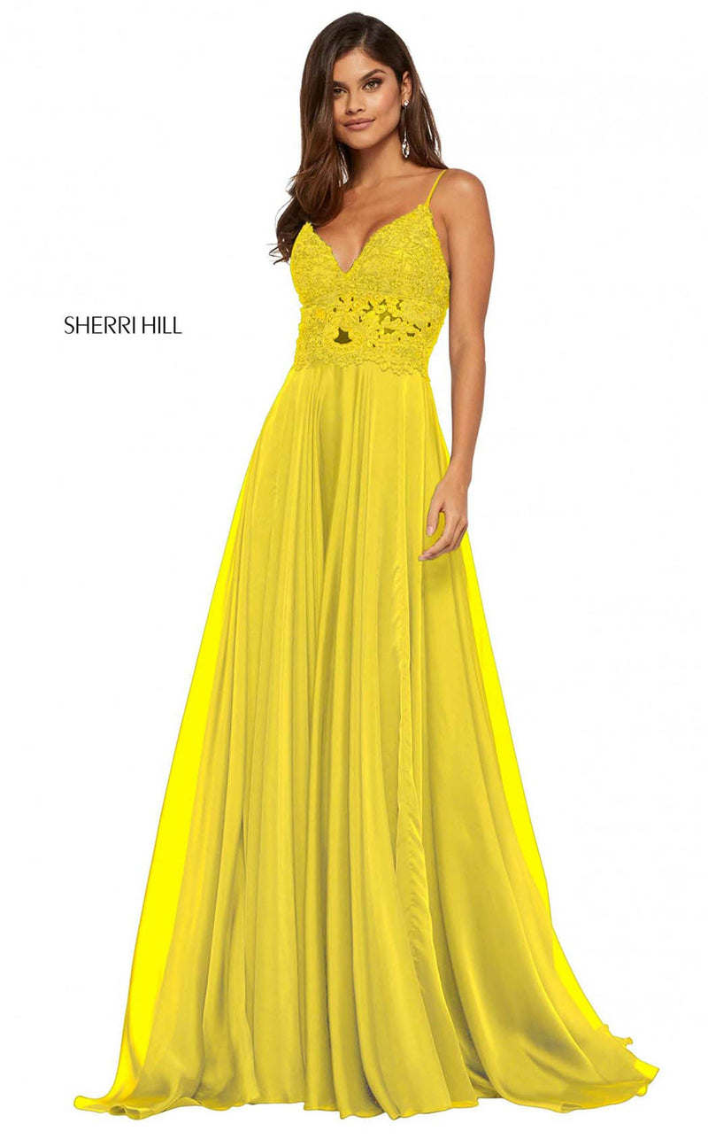 Sherri Hill 52818 Yellow