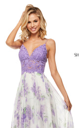 Sherri Hill 52857 Lilac-Ivory-Print