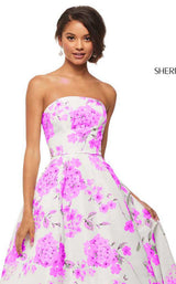 Sherri Hill 52865 Ivory-Pink-Print