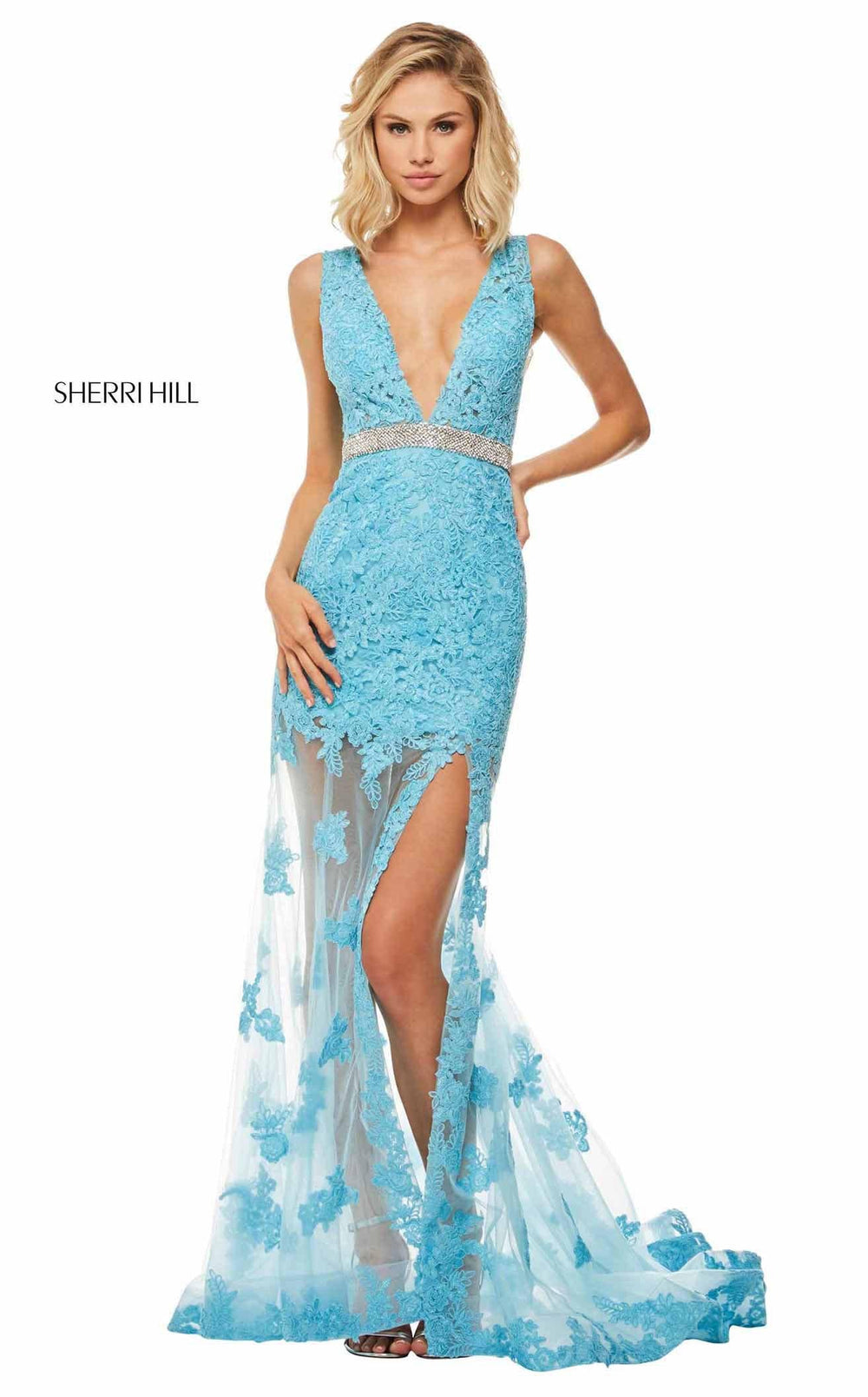 Sherri Hill 52875 Light Blue