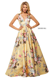 Sherri Hill 52909 Yellow-Print