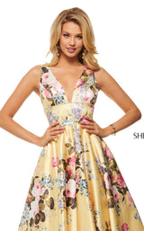 Sherri Hill 52909 Yellow-Print