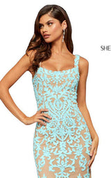 Sherri Hill 52925 Nude/Aqua