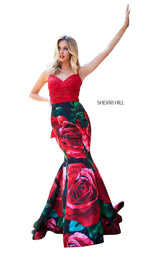 Sherri Hill 52930 Red-Black-Print