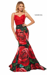 Sherri Hill 52930 Red-Black-Print