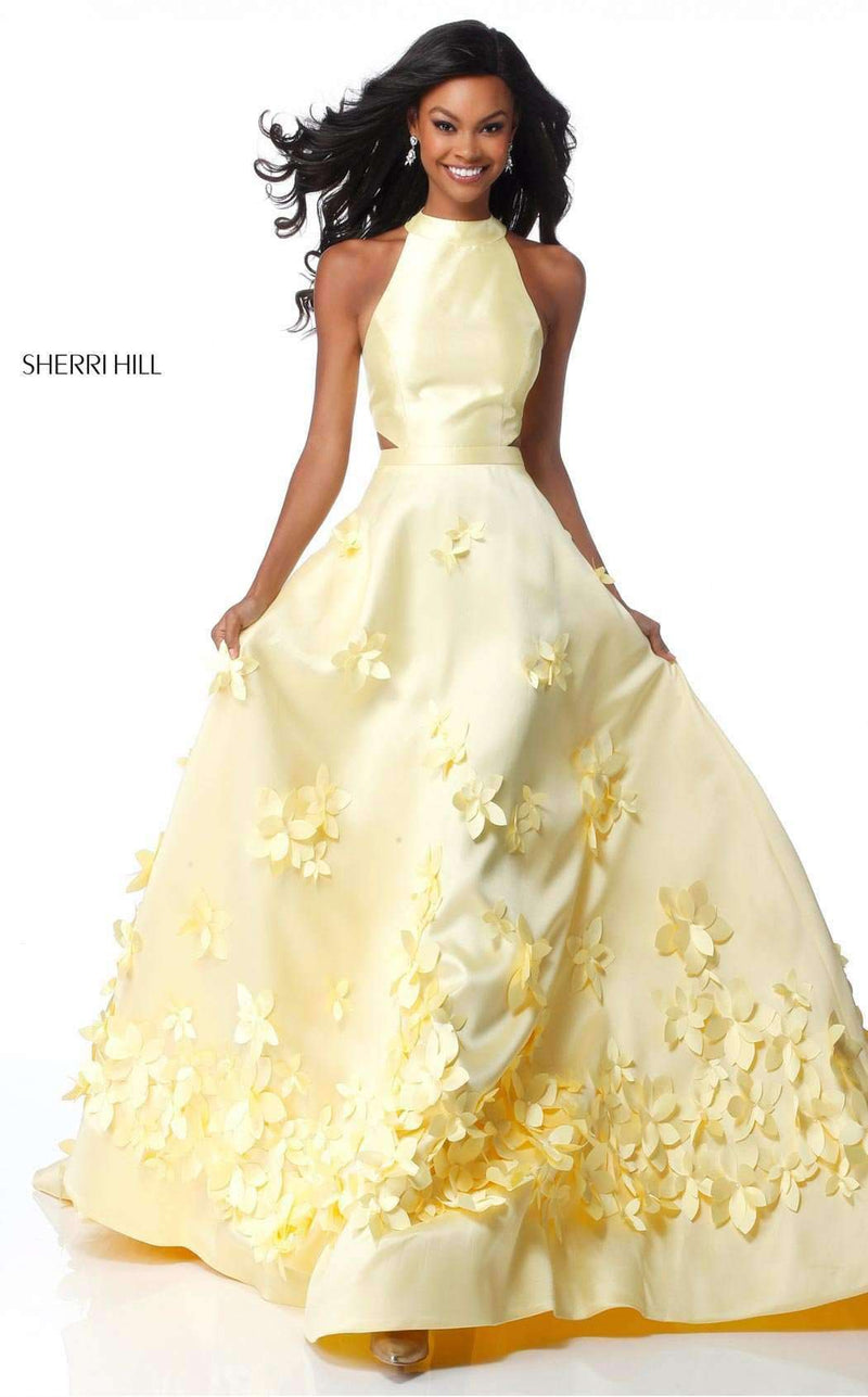 Sherri Hill 51116 Light Yellow