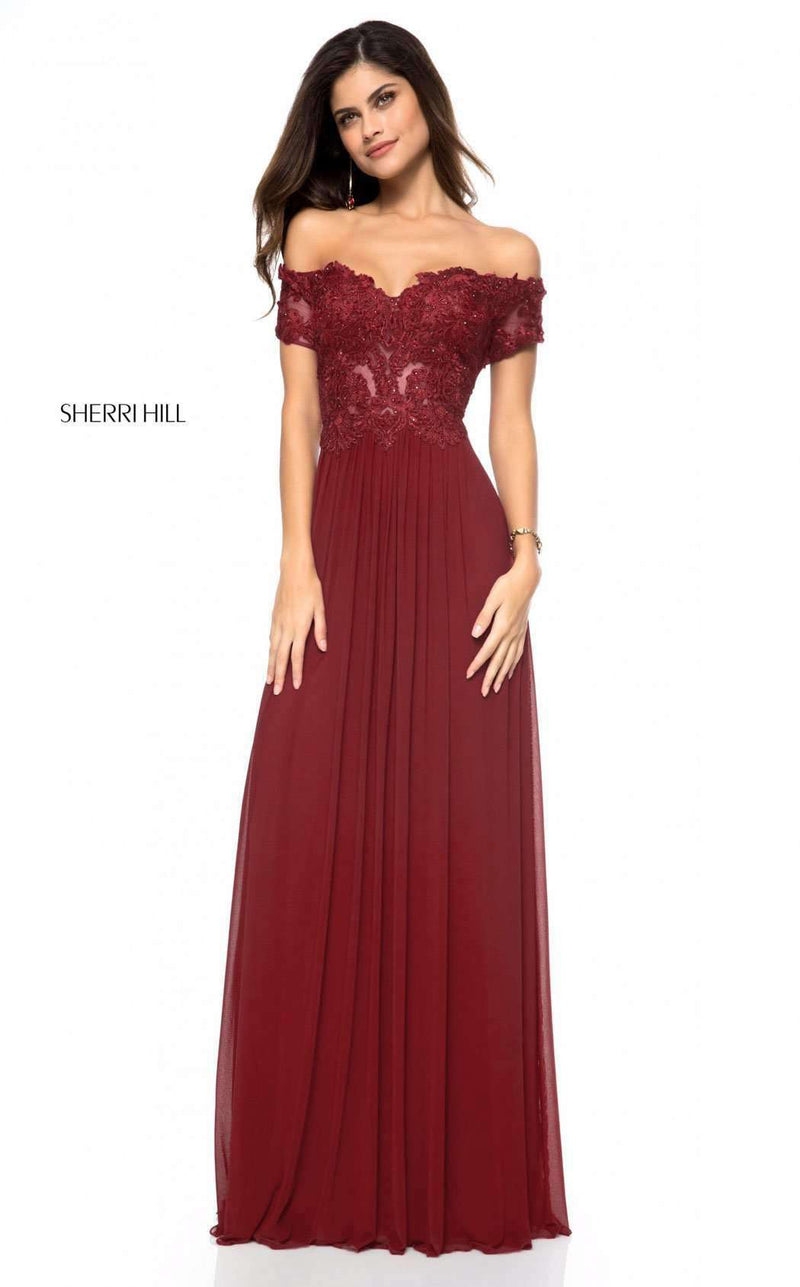 Sherri Hill 51556 Burgundy